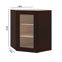 J&K Java Coffee S1 Wall Diagonal Glass Insert- 24" W x 30" H (No Glass Insert)