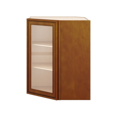 J&K Mocha Glazed K10 Wall Diagonal Glass Insert- 24" W x 30" H (No Glass Insert)