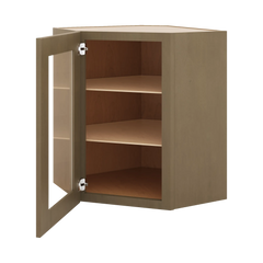 J&K Hazel H8 Wall Diagonal Glass Insert- 24" W x 30" H (No Glass Insert)