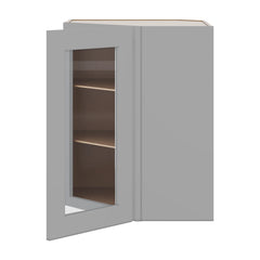 J&K Castle Grey S5 Wall Diagonal Glass Insert- 24" W x 30" H (No Glass Insert)