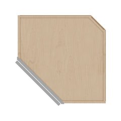 J&K Castle Grey S5 Wall Diagonal Glass Insert- 24" W x 30" H (No Glass Insert)