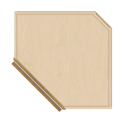 J&K Butterscotch B8 Wall Diagonal Glass Insert- 24" W x 30" H (No Glass Insert)