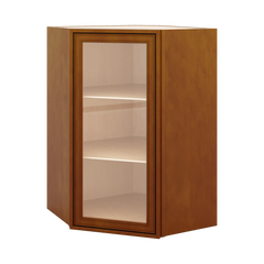J&K Mocha Glazed K10 Wall Diagonal Glass Insert- 24" W x 36" H (No Glass Insert)