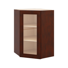 J&K Mahogany J5 Wall Diagonal Glass Insert- 24" W x 36" H (No Glass Insert)