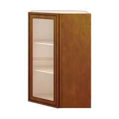 J&K Mocha Glazed K10 Wall Diagonal Glass Insert- 24" W x 36" H (No Glass Insert)