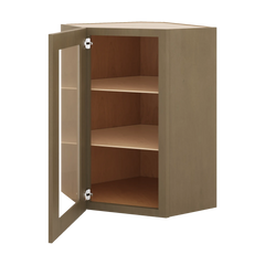 J&K Hazel H8 Wall Diagonal Glass Insert- 24" W x 36" H (No Glass Insert)
