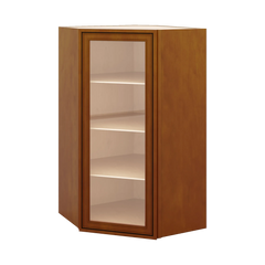 J&K Mocha Glazed K10 Wall Diagonal Glass Insert- 24" W x 42" H (No Glass Insert)