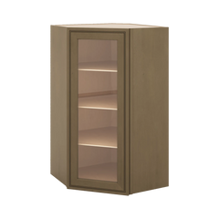 J&K Hazel H8 Wall Diagonal Glass Insert- 24" W x 42" H (No Glass Insert)
