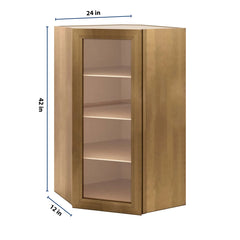 J&K Butterscotch B8 Wall Diagonal Glass Insert- 24" W x 42" H (No Glass Insert)