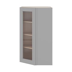 J&K Castle Grey S5 Wall Diagonal Glass Insert- 24" W x 42" H (No Glass Insert)