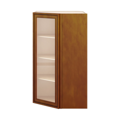J&K Mocha Glazed K10 Wall Diagonal Glass Insert- 24" W x 42" H (No Glass Insert)