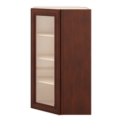 J&K Mahogany J5 Wall Diagonal Glass Insert- 24" W x 42" H (No Glass Insert)