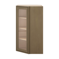 J&K Hazel H8 Wall Diagonal Glass Insert- 24" W x 42" H (No Glass Insert)