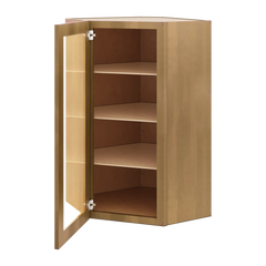 J&K Butterscotch B8 Wall Diagonal Glass Insert- 24" W x 42" H (No Glass Insert)