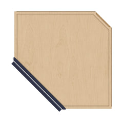 J&K Naval B7 Wall Diagonal Glass Insert- 24" W x 42" H (No Glass Insert)