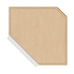 J&K Pure B5 Wall Diagonal Glass Insert- 24" W x 42" H (No Glass Insert)