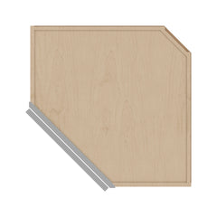 J&K Castle Grey S5 Wall Diagonal Glass Insert- 24" W x 42" H (No Glass Insert)