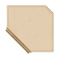 J&K Butterscotch B8 Wall Diagonal Glass Insert- 24" W x 42" H (No Glass Insert)