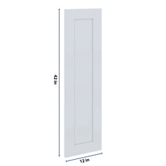 J&K White Shaker S8 Dummy Insert Door Glass 12" W x 42" H