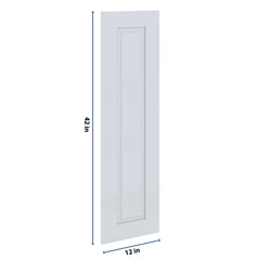 J&K White Shaker S8 Dummy Insert Door Glass 12" W x 42" H
