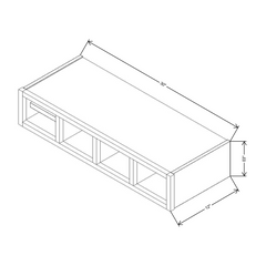 Fabuwood Allure Galaxy Mocha 30"W X 06"H Wine Organiser