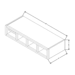 Fabuwood Allure Galaxy Nickel 30"W X 06"H Wine Organiser 