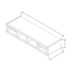 Fabuwood Allure Fusion Dove 36"W X 06"H Wine Organiser 
