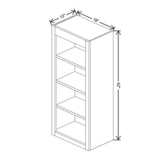 Fabuwood Allure Luna Indigo 18" W X 42" H X 12" D Wall Open Shelf Cabinet