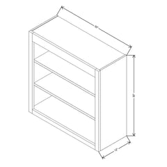 FABUWOOD ALLURE GALAXY Cobblestone 30"W X 30"H  WALL OPEN SHELF  {Galaxy-Fusion}