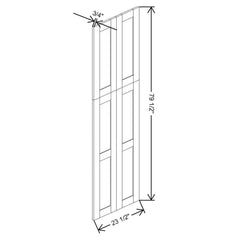 Fabuwood Allure Echo Cloud White 23 1/2" W X 78 3/4" H X 3/4" D Wainscot Panel