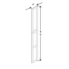 Fabuwood Allure Galaxy Cloud White 11 3/4" W X 93 3/4" H X 3/4" D Wainscot Panel