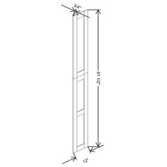 Fabuwood Allure Echo Cloud White 11 3/4" W X 90 3/4" H X 3/4" D Wainscot Panel