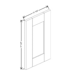 Fabuwood Allure Echo Graphite Black 11 1/2" W X 17 1/2" H X 3/4" D Wainscot Panel