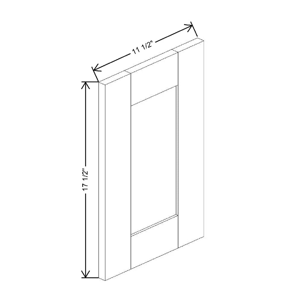 Fabuwood Allure Onyx Horizon 11 1/2" W X 17 1/2" H X 3/4" D Wainscot Panel