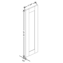 Fabuwood Allure Echo Cloud White 11 1/2" W X 35 1/2" H X 3/4" D Wainscot Panel