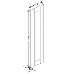 Fabuwood Allure Galaxy Graphite Black 11 1/2" W X 41 1/2" H X 3/4" D Wainscot Panel
