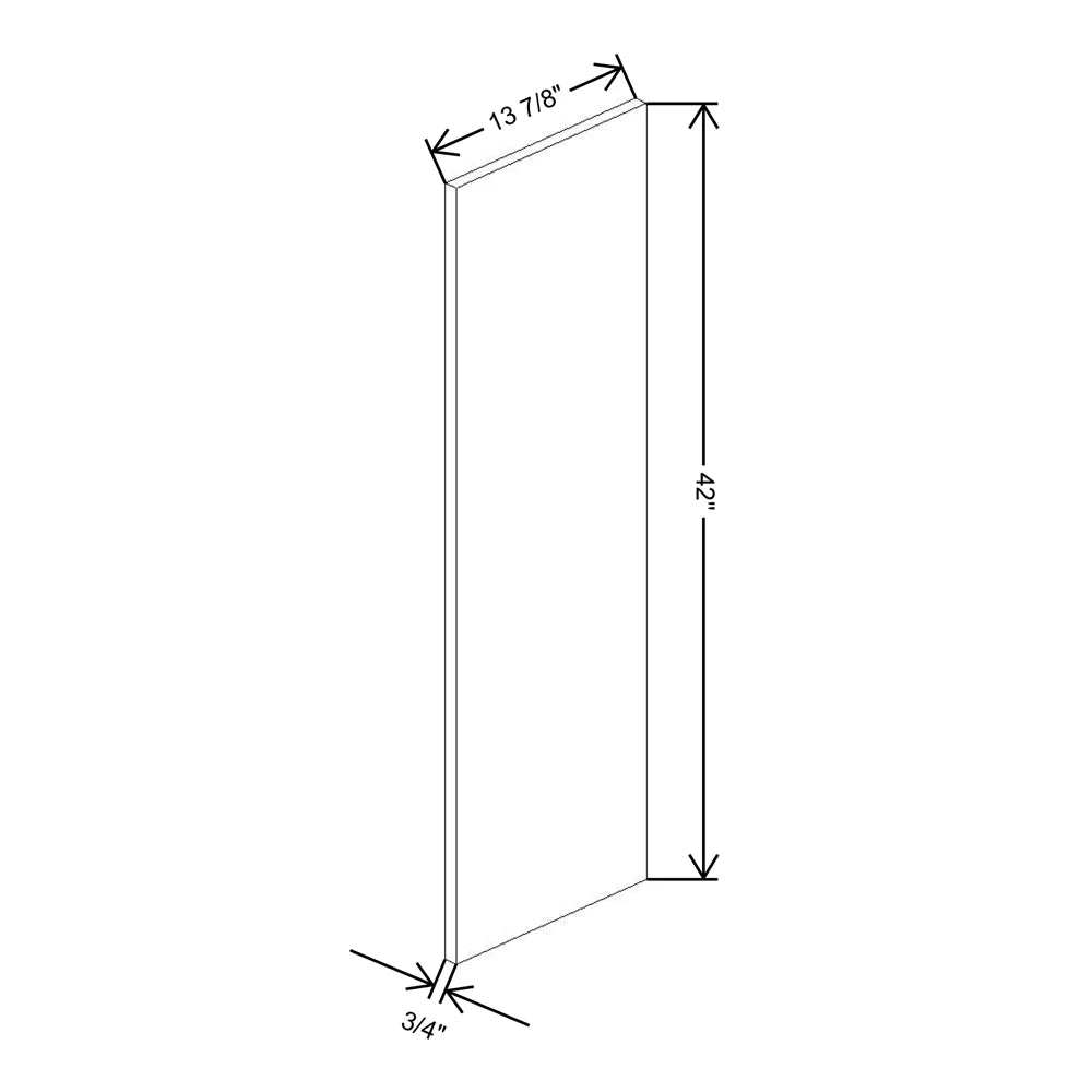 Fabuwood Illume Catalina Olmo 3 Wainscot Panel Wall 42 {Right}