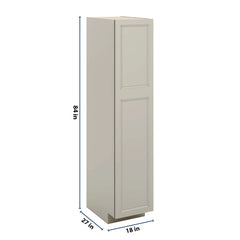 J&K Pebble B6 Pantry w/Roll-Out Trays 18" W x 84" H x 27" D