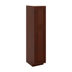 J&K Mahogany J5 Pantry w/Roll-Out Trays 18" W x 84" H x 27" D