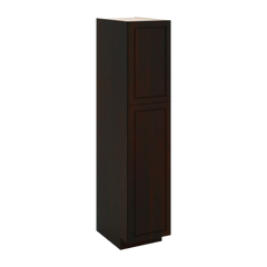 J&K Espresso K8 Pantry w/Roll-Out Trays 18" W x 84" H x 27" D