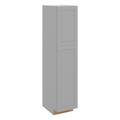 J&K Castle Grey S5 Pantry w/Roll-Out Trays 18" W x 84" H x 27" D