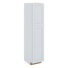 J&K White Shaker S8 Pantry w/Roll-Out Trays 18" W x 84" H x 27" D