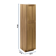 J&K Butterscotch B8 Pantry w/Roll-Out Trays 18" W x 84" H x 27" D