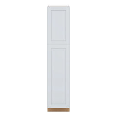 J&K White Shaker S8 Pantry w/Roll-Out Trays 18" W x 84" H x 27" D
