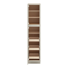 J&K Pebble B6 Pantry w/Roll-Out Trays 18" W x 84" H x 27" D