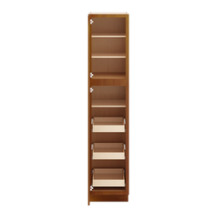 J&K Mocha Glazed K10 Pantry w/Roll-Out Trays 18" W x 84" H x 27" D