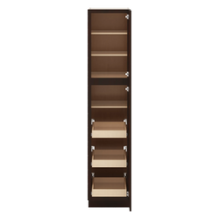 J&K Java Coffee S1 Pantry w/Roll-Out Trays 18" W x 84" H x 27" D