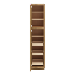 J&K Butterscotch B8 Pantry w/Roll-Out Trays 18" W x 84" H x 27" D