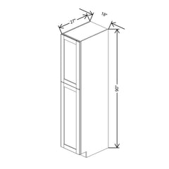 J&K Mahogany J5 Pantry w/Roll-Out Trays 18" W x 90" H x 27" D