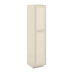 J&K Pearl Glazed H9 Pantry w/Roll-Out Trays 18" W x 90" H x 27" D